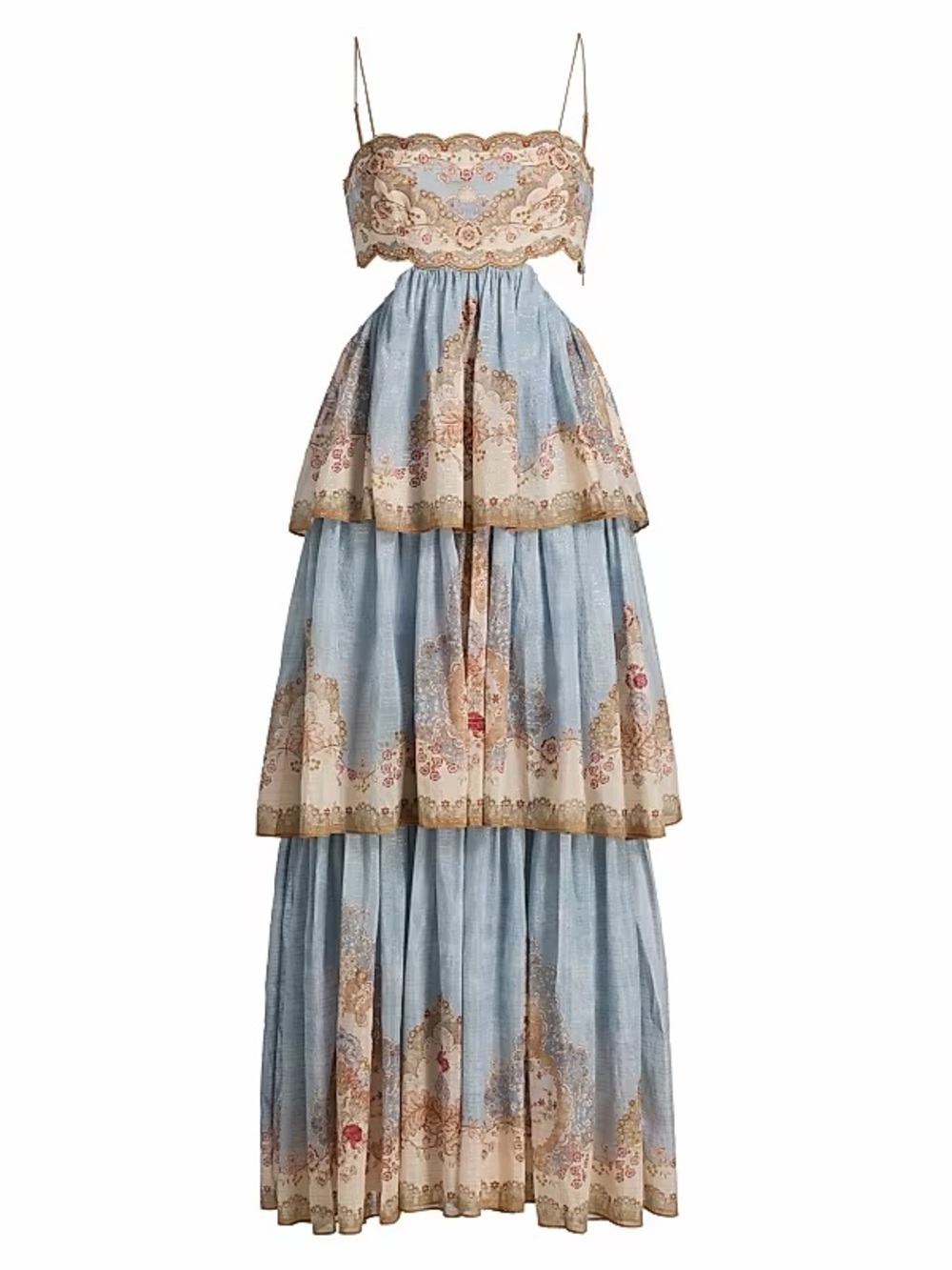 Bnwot zimmermann daylight printed tiered maxi dress